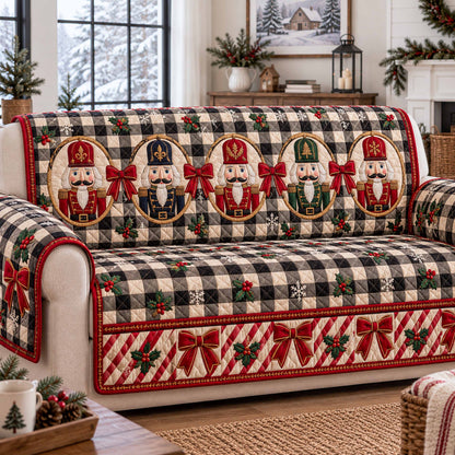 Nutcracker Parade Quilted Sofa Cover SN0TD1187