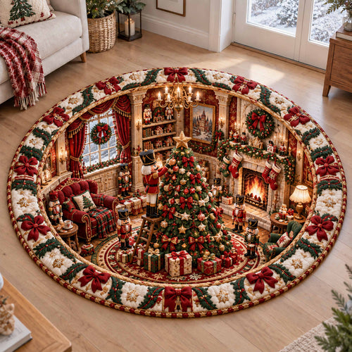 Nutcracker Soldiers Hidden Living Room Quilted Round Mat SN0TD910