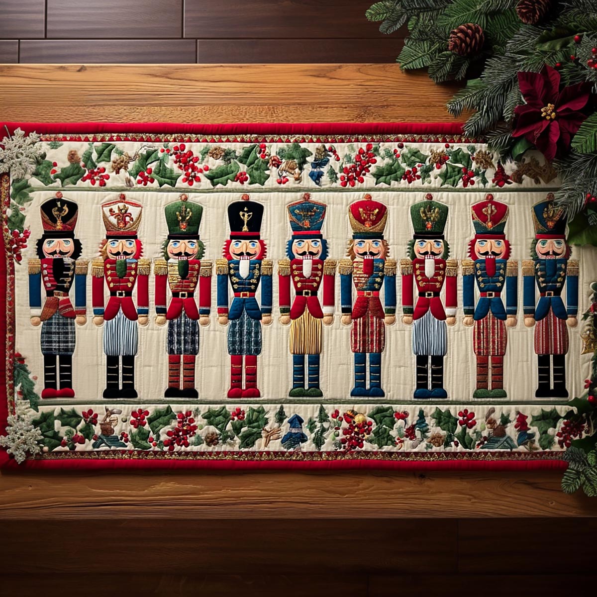 Nutcracker Spirit Quilted Table Runner NCU0DDK1810