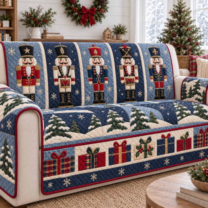 Nutcracker Tradition Quilted Sofa Cover SN0TD1196