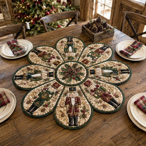 Nutcracker Wishes Custom Shape Quilted Table Topper SN0TD177