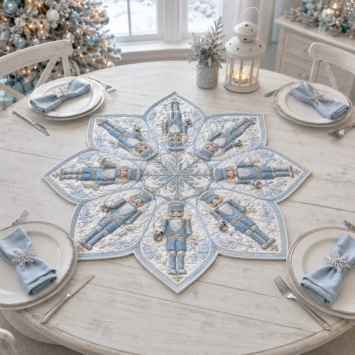 Nutcracker Wonder Custom Shape Quilted Table Topper SN0TD180