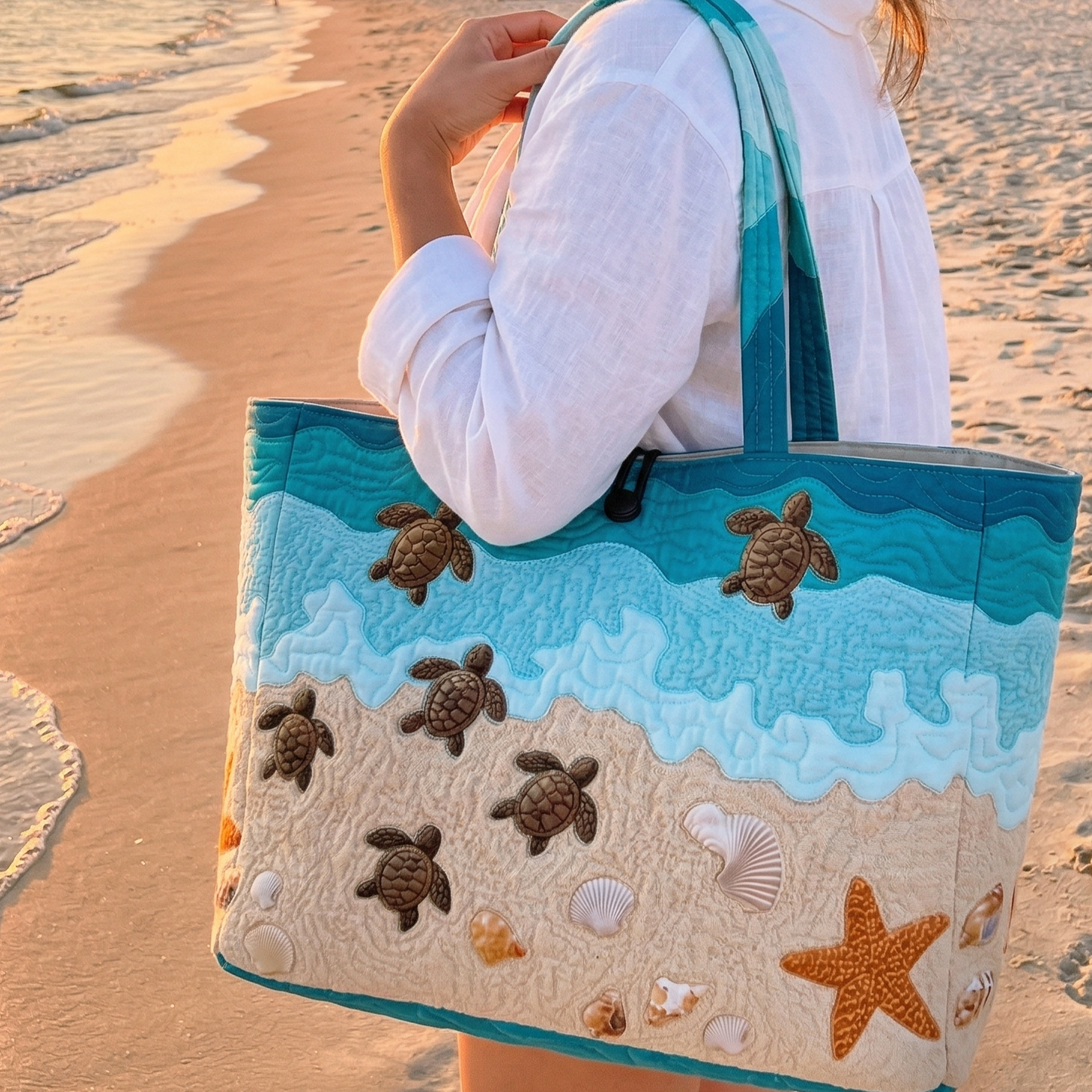 Ocean Spirit Quilted Classic Tote Bag SN0DV026