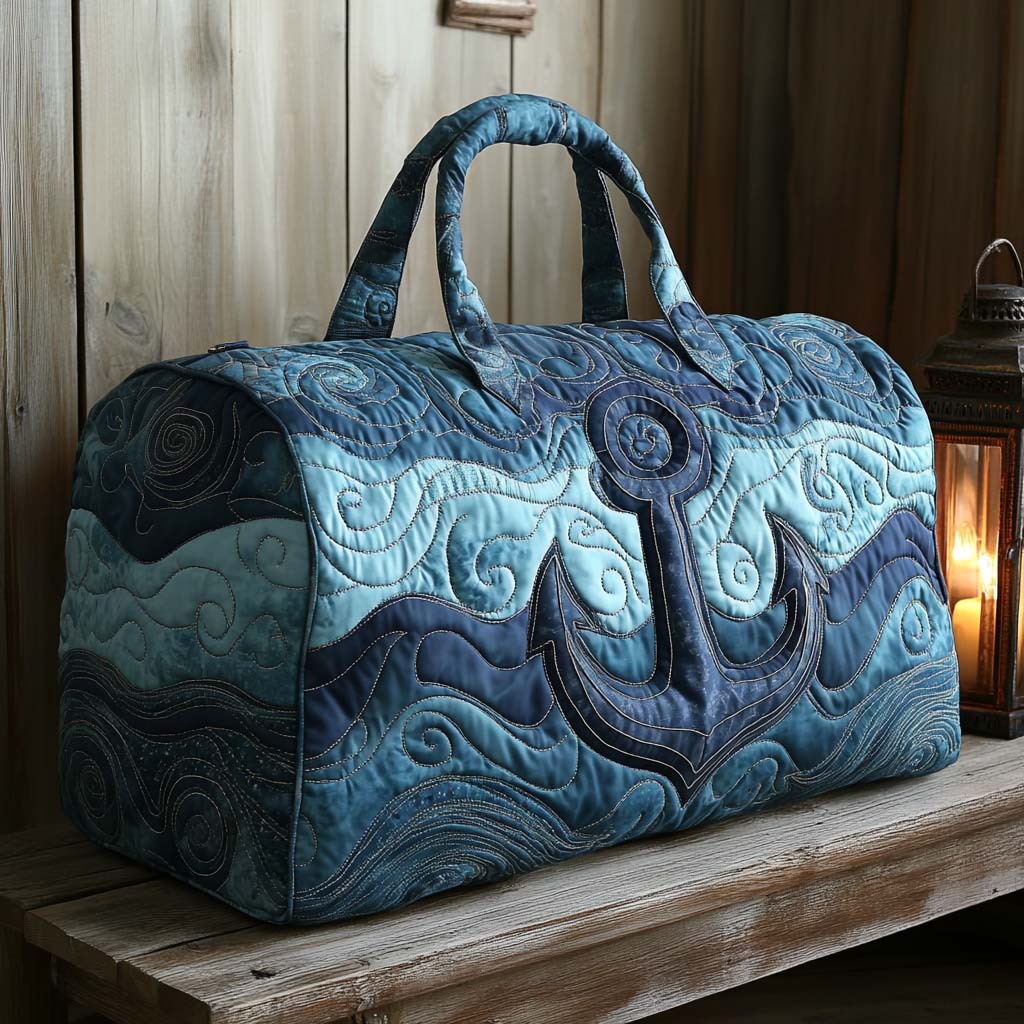 Ocean Anchor Quilted Duffle Bag NCU0XD466