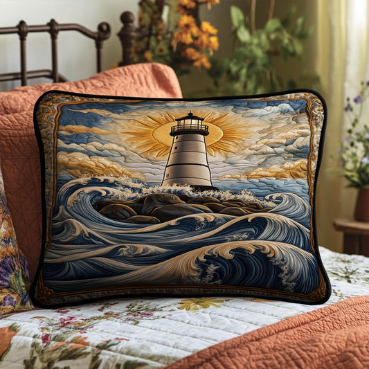 Ocean Breeze Lighthouse Quilted Bedding Pillow Case NCU0NT3488