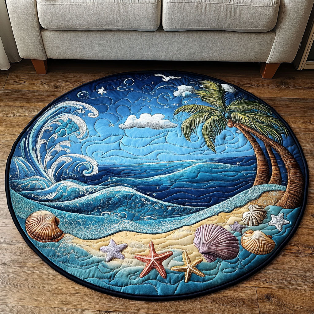 Ocean Breeze Quilted Round Mat NCU0NT5567