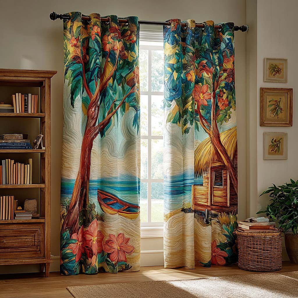 Ocean Rest Quilted Curtains NCU0QQ265