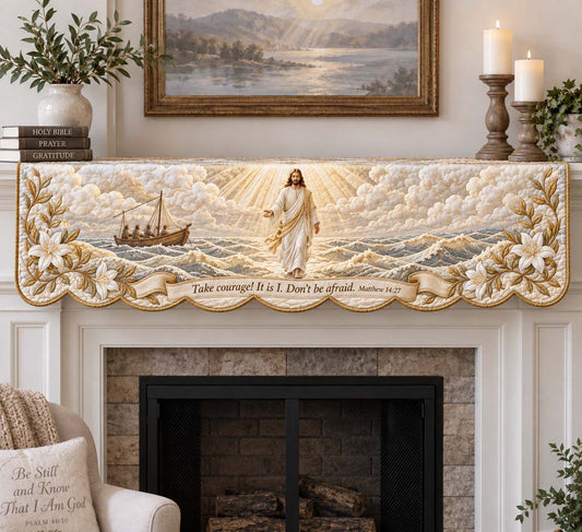 Oceanic Grace Quilted Mantel Scarf SN0HH0843