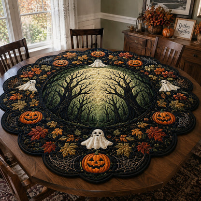 October Evening Glow Custom Shape Quilted Table Topper SN0PT548