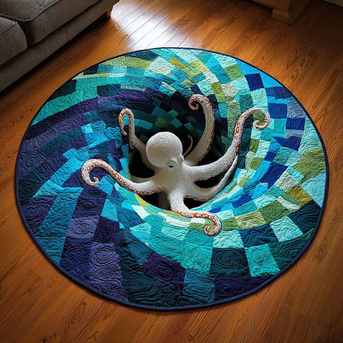 Octopus Spiral Quilted Round Mat NCU0NT9918