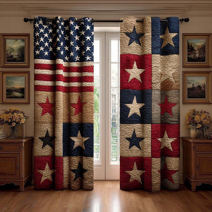 Old Glory Quilted Curtains NCU0QQ296
