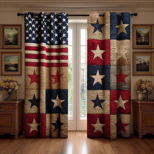 Old Glory Quilted Curtains NCU0QQ296