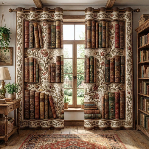 Old World Library Quilted Curtains NCU0TP0166