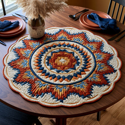 Orange Prism Custom Shape Quilted Table Topper NCU0LV222