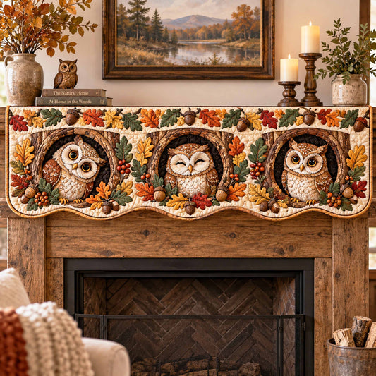 Owl Haven Quilted Mantel Scarf SN0TD937
