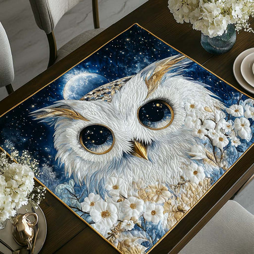 Owl Moonlight Quilted Table Topper NCU0DDK798