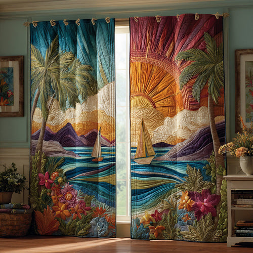 Paradise Cove Quilted Curtains NCU0DH823