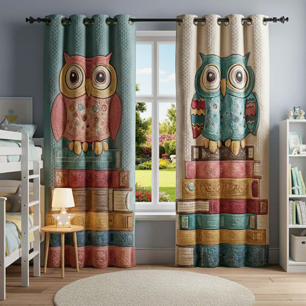 Pastel Growth Quilted Curtains NCU0QQ289