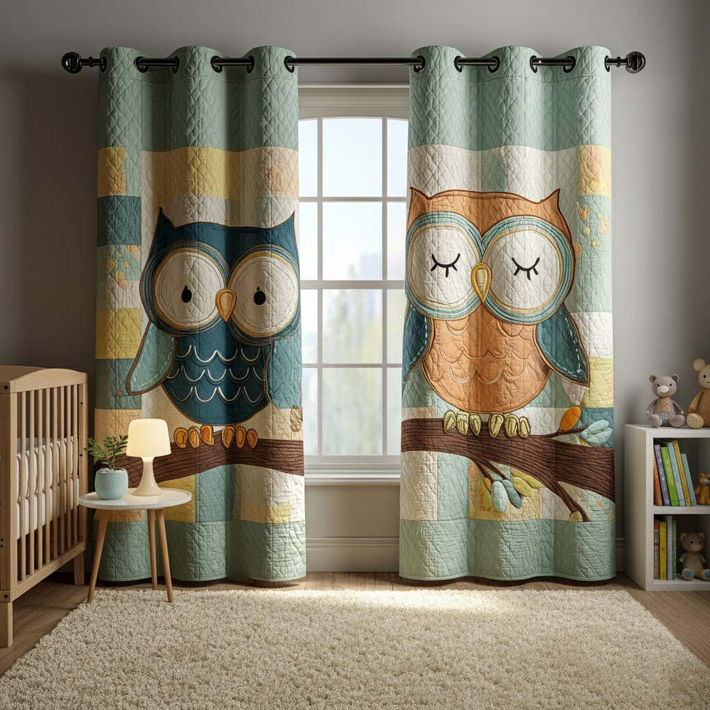 Pastel Wisdom Quilted Curtains NCU0QQ286