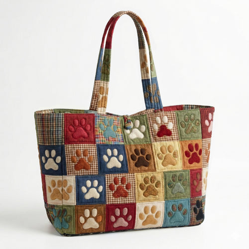 Patchwork Paws Quilted Classic Tote Bag SN0NT005