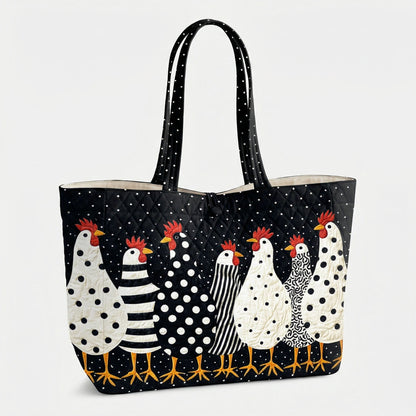 Patchwork Barnyard Friends Quilted Classic Tote Bag SN0PT025