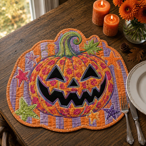 Patchwork Harvest Friend Custom Shape Quilted Placemat SN0PT344