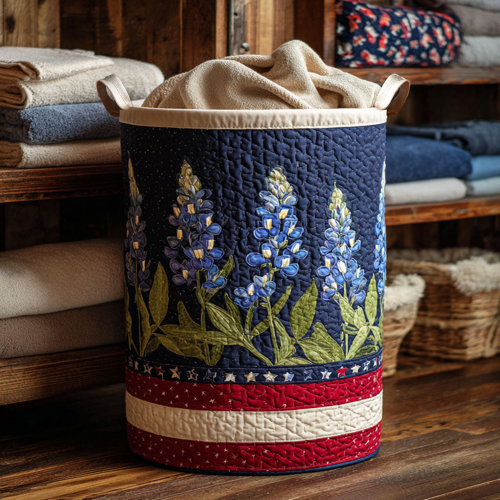 Patriot Bloom Quilted Laundry Basket NCU0NTV450