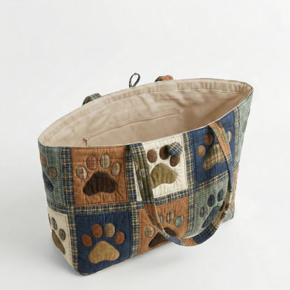 Paw Patchwork Quilted Classic Tote Bag SN0NT001