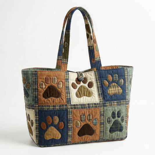 Paw Patchwork Quilted Classic Tote Bag SN0NT001