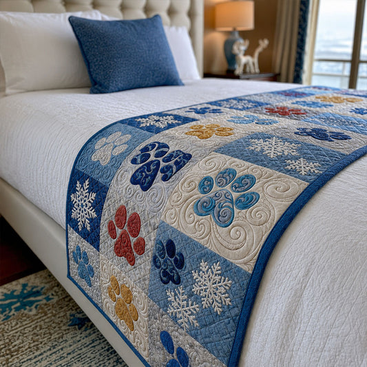 Paw Prints Of Joy Quilted Bed Runner SN0PT367