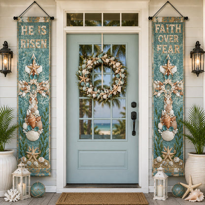 Peaceful Cross Welcome Door Banner SN0PT408