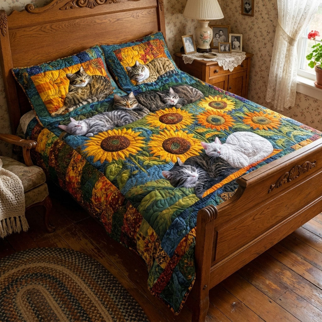 Peaceful Paws 3-Piece Quilted Bedding Set SN0PT209