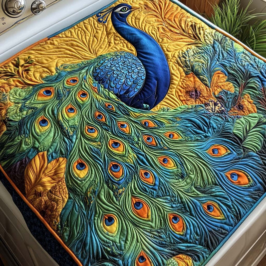 Peacock Glory Quilted Washer and Dryer Cover NCU0DDK1045