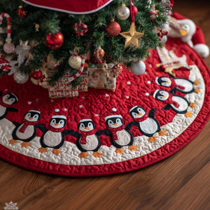 Penguin Dream Christmas Quilted Tree Skirt NCU0DDK1733