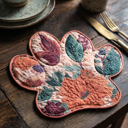 Peony Garden Custom Shape Quilted Placemat NCU0LV093