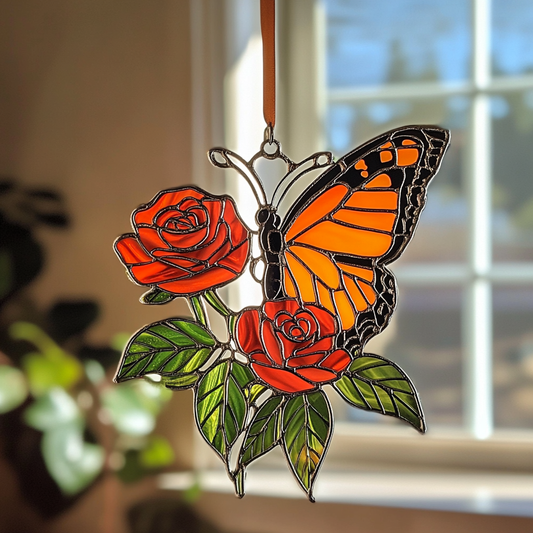 Petal Wings Rose - Window Hanging Suncatcher NCU0PD062