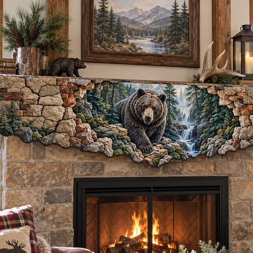 Pine Cub Peekaboo Quilted Mantel Scarf SN0PT1418