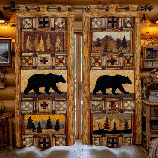 Pine Wilderness Quilted Curtains NCU0DH750