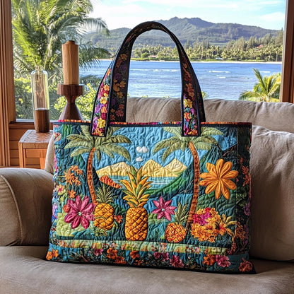 Pineapple Sunset Quilted Tote Bag NCU0VL2642
