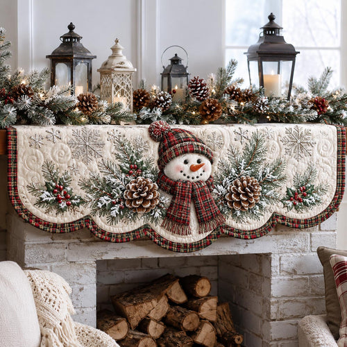 Pinecone Snowman Mantle Scarf SN0DV300