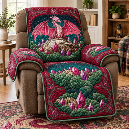 Pink Gemstone Dragon Quilted Sofa Cover SN0PT1453