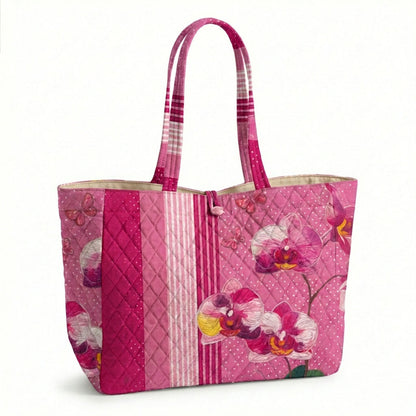 Pink Orchid Reverie Quilted Classic Tote Bag SN0PT015