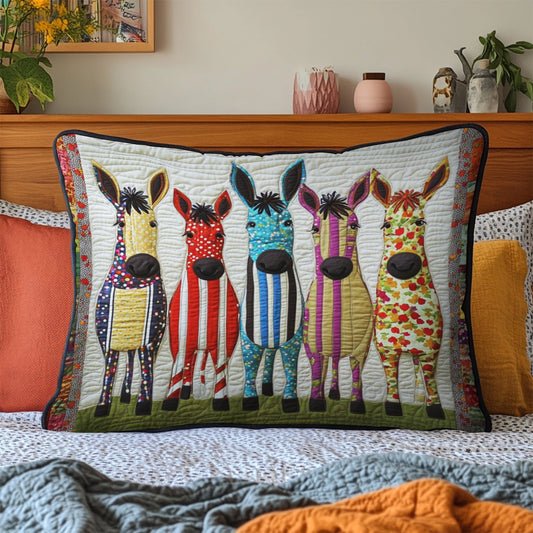 Playful Ponies Quilted Bedding Pillow Case NCU0NT5084