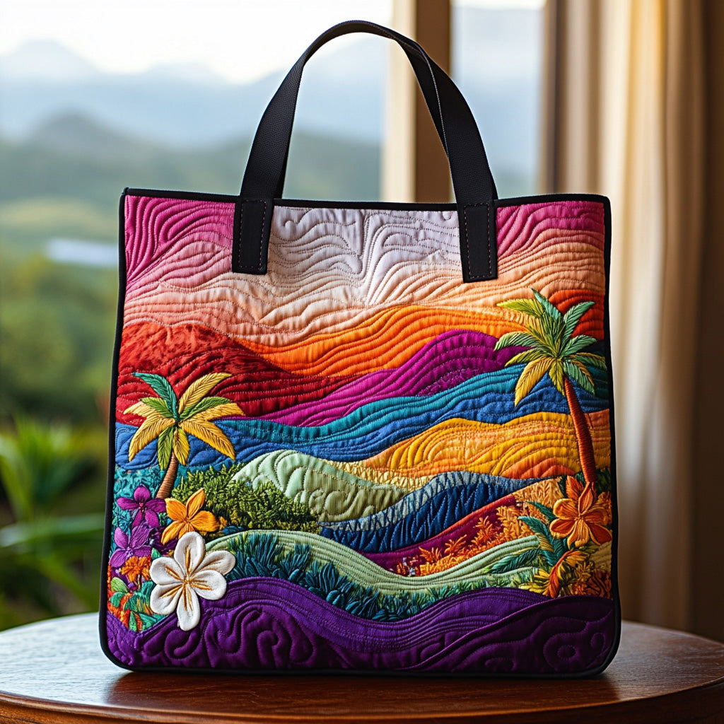Plumeria Dream Quilted Tote Bag NCU0DV6918