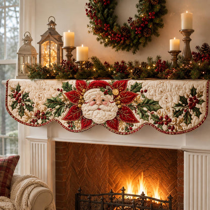 Poinsettia Santa Mantle Scarf SN0DV291