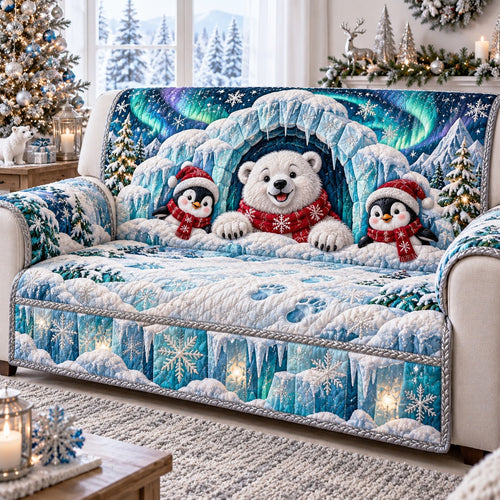 Polar Bear Igloo Quilted Sofa Cover SN0TD1278