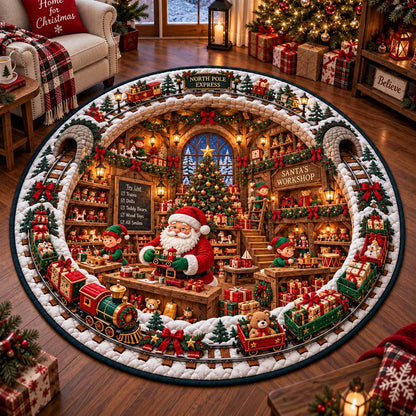 Polar Workshop Quilted Round Mat SN0HH0697