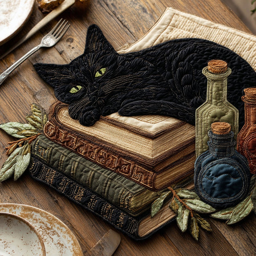 Potion Spell Cat Custom Shape Quilted Placemat NCU0LV046