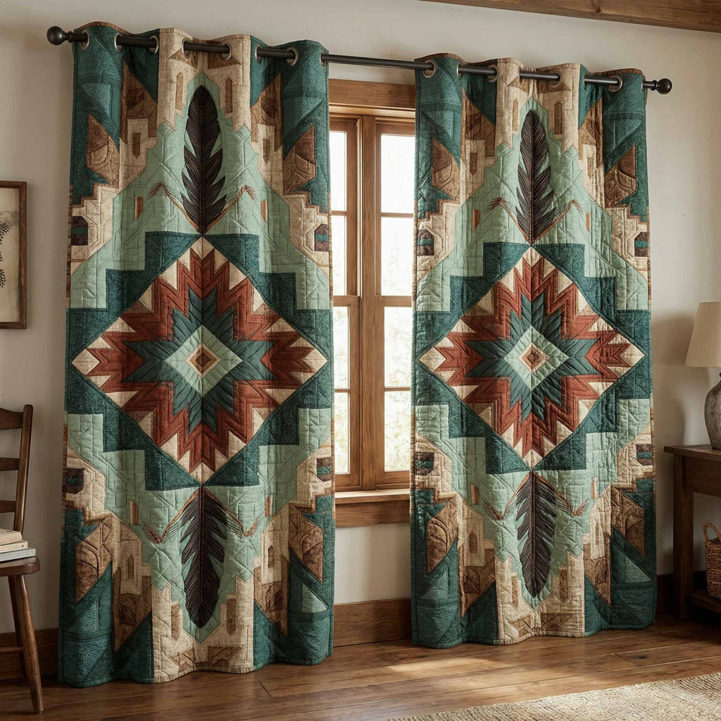 Prairie Weave Quilted Curtains NCU0DX049