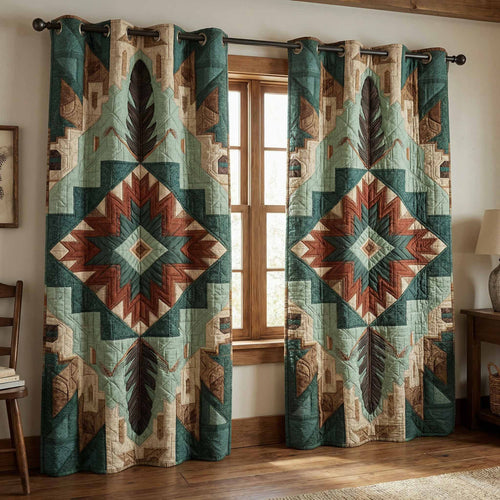 Prairie Weave Quilted Curtains NCU0DX049